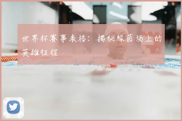 世界杯赛事表格:揭秘绿茵场上的英雄征程