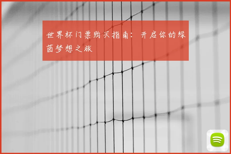 世界杯门票购买指南:开启你的绿茵梦想之旅