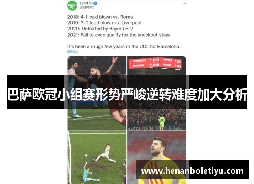 巴萨欧冠小组赛形势严峻逆转难度加大分析